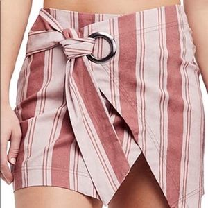 Free People Tuscan Wrapped Mini Skirt
